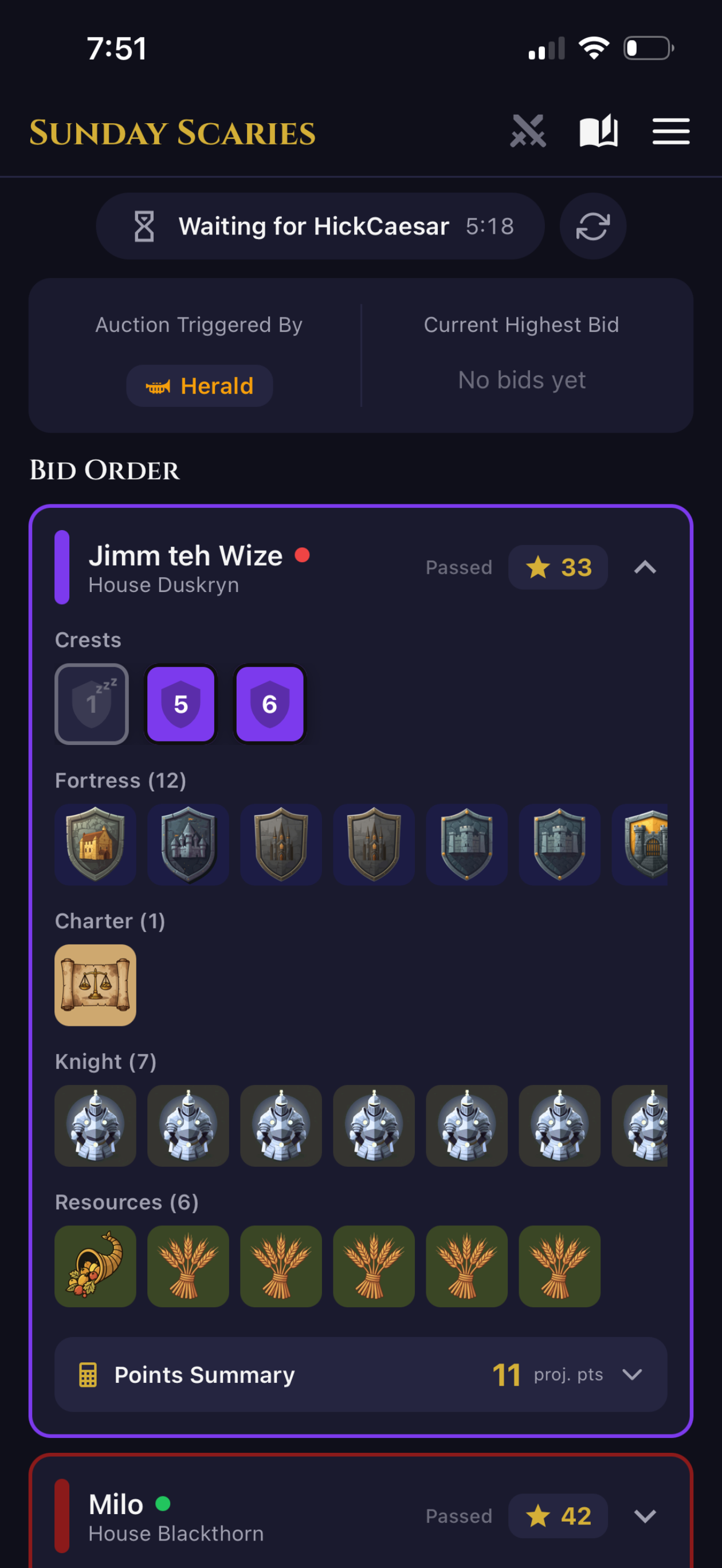 Player tile collection view